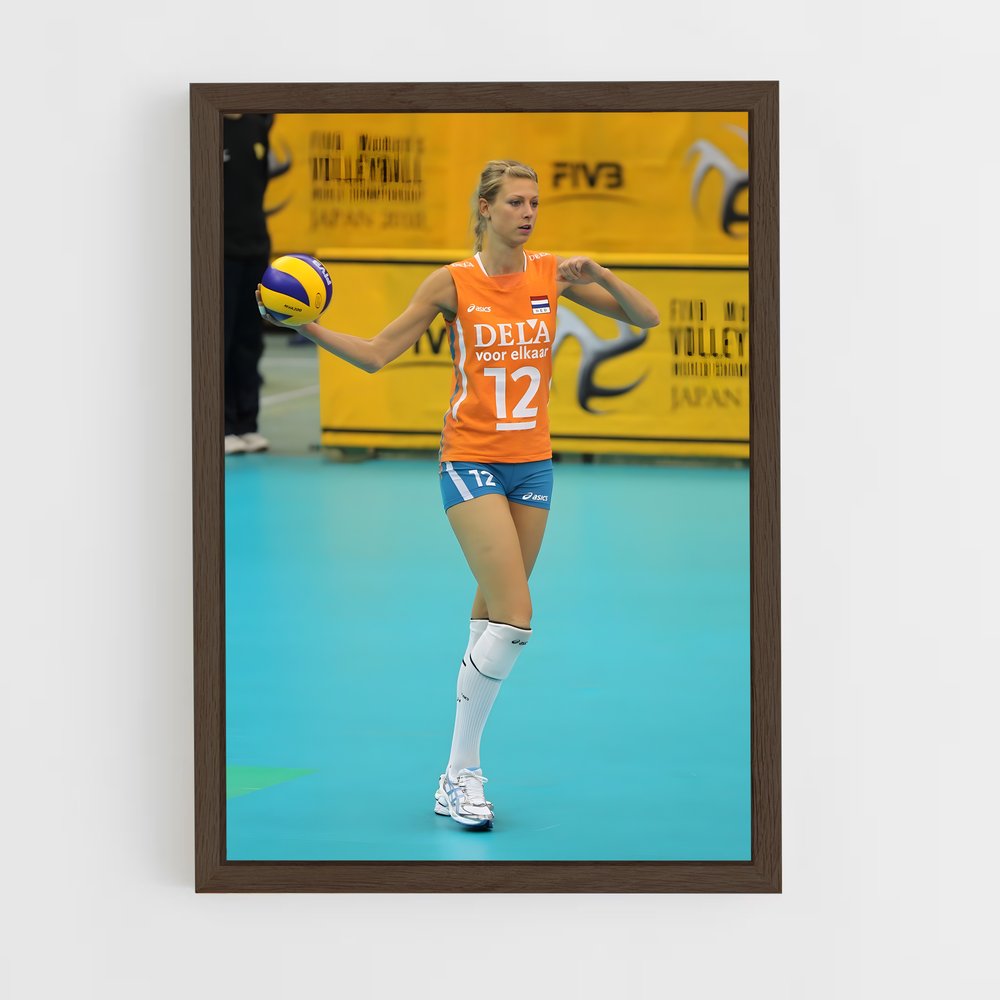 Poster Élan Orange – affiche Volleyball (vue 5)